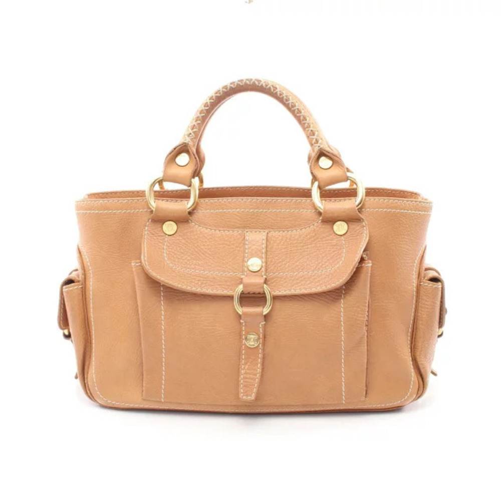 Celine Boogie Bag Handbag Leather Brown